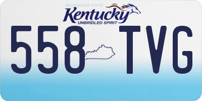 KY license plate 558TVG