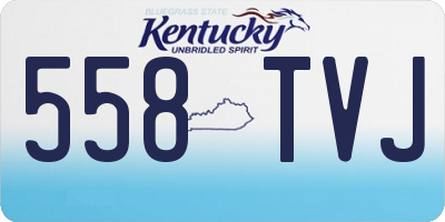 KY license plate 558TVJ
