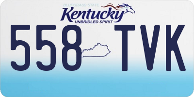 KY license plate 558TVK