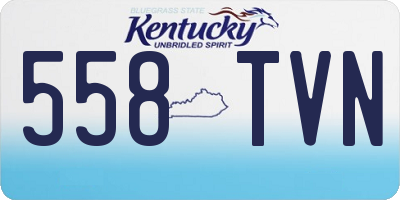 KY license plate 558TVN