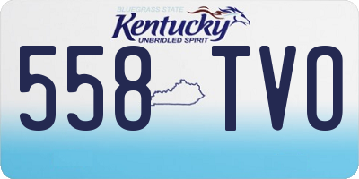 KY license plate 558TVO