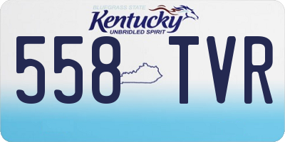 KY license plate 558TVR