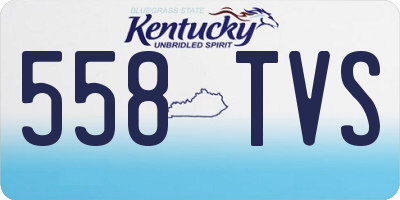 KY license plate 558TVS