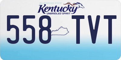 KY license plate 558TVT