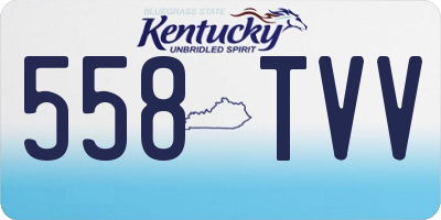 KY license plate 558TVV
