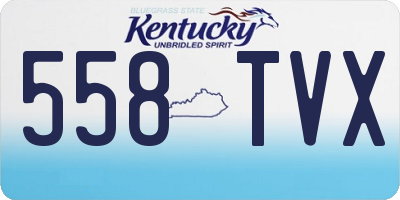 KY license plate 558TVX