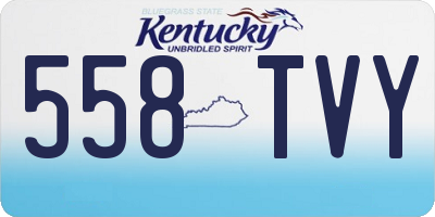 KY license plate 558TVY