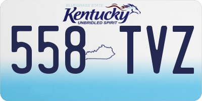 KY license plate 558TVZ