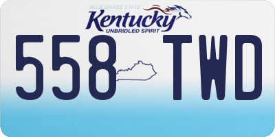 KY license plate 558TWD