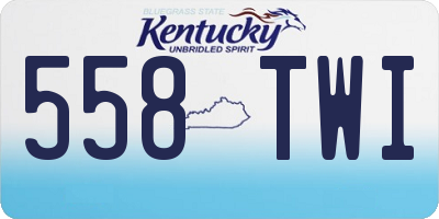 KY license plate 558TWI