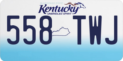 KY license plate 558TWJ