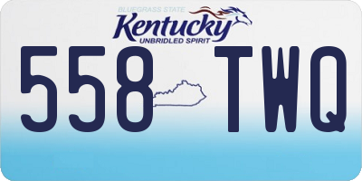KY license plate 558TWQ