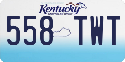 KY license plate 558TWT