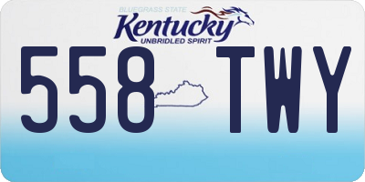 KY license plate 558TWY