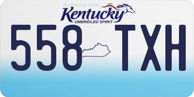 KY license plate 558TXH
