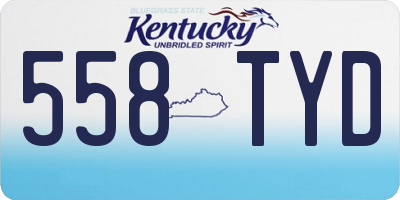 KY license plate 558TYD