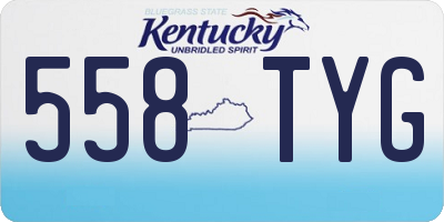 KY license plate 558TYG