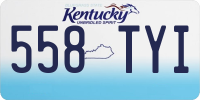 KY license plate 558TYI