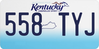KY license plate 558TYJ