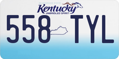 KY license plate 558TYL