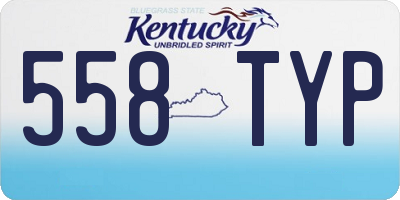 KY license plate 558TYP