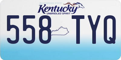 KY license plate 558TYQ