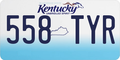 KY license plate 558TYR
