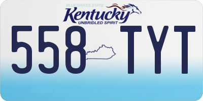 KY license plate 558TYT