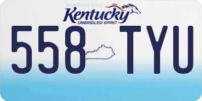 KY license plate 558TYU