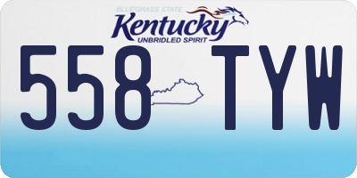 KY license plate 558TYW
