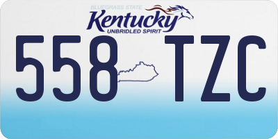 KY license plate 558TZC