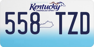 KY license plate 558TZD
