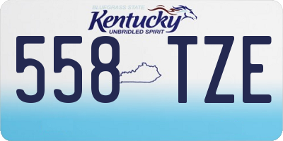 KY license plate 558TZE