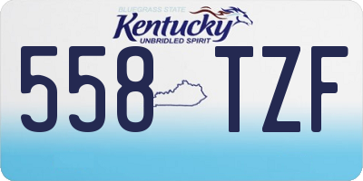 KY license plate 558TZF