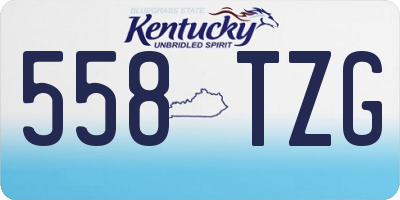 KY license plate 558TZG