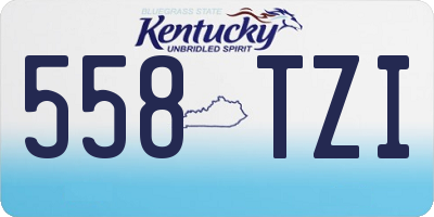 KY license plate 558TZI