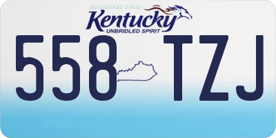 KY license plate 558TZJ