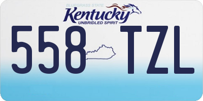KY license plate 558TZL