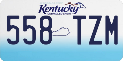 KY license plate 558TZM