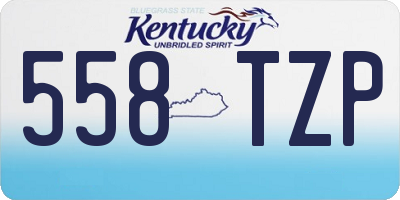KY license plate 558TZP