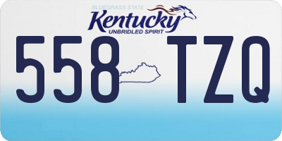 KY license plate 558TZQ