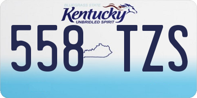 KY license plate 558TZS