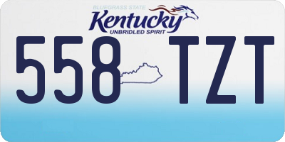 KY license plate 558TZT
