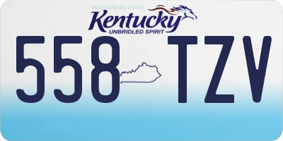 KY license plate 558TZV