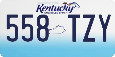 KY license plate 558TZY