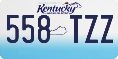 KY license plate 558TZZ
