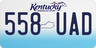 KY license plate 558UAD