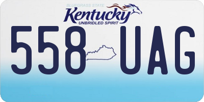 KY license plate 558UAG