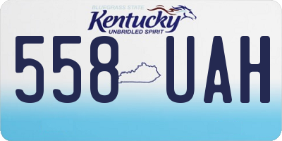 KY license plate 558UAH