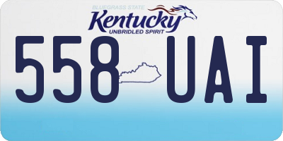 KY license plate 558UAI